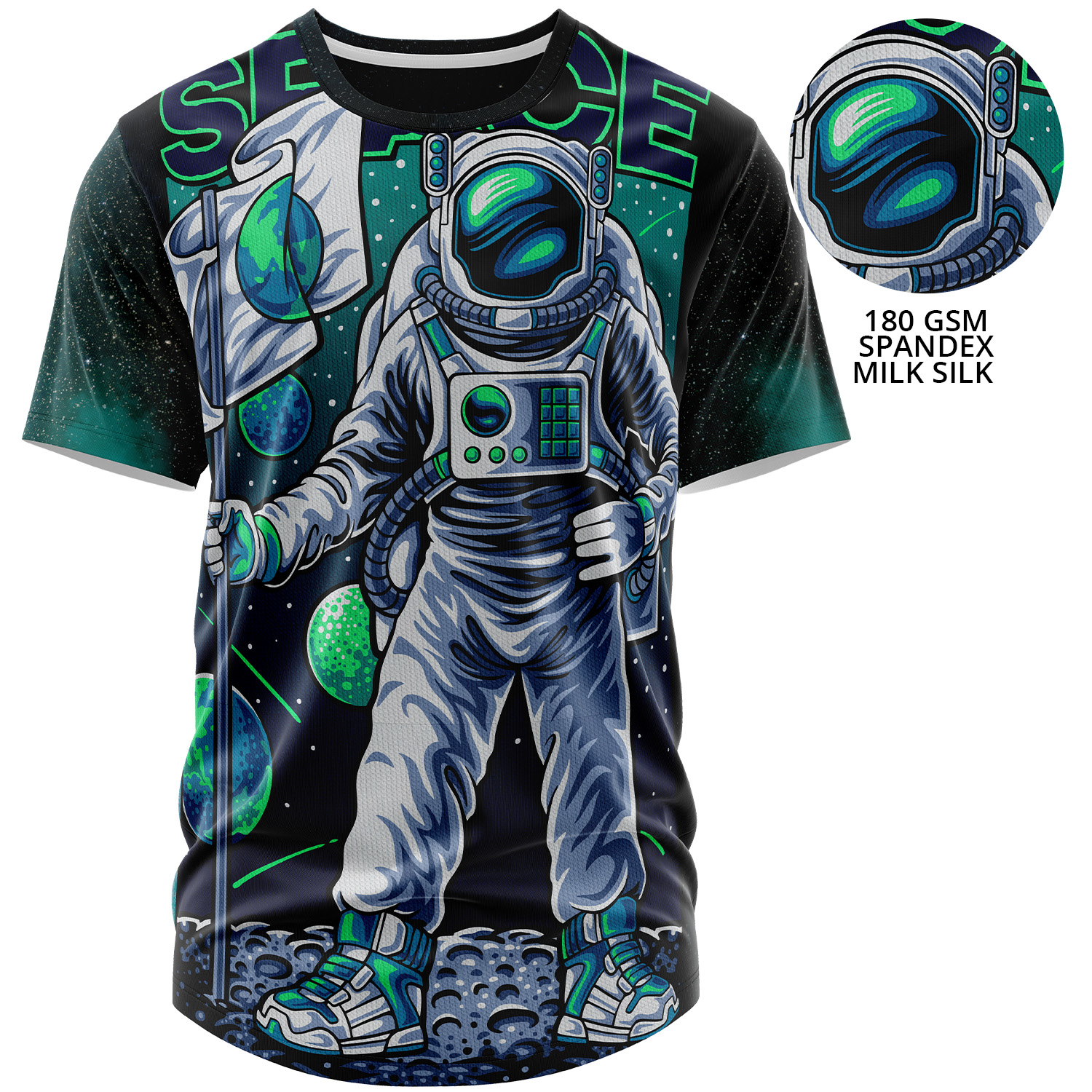 Youth 180 GSM Spandex Milk Silk Sublimation Short Sleeve T-shirt 1