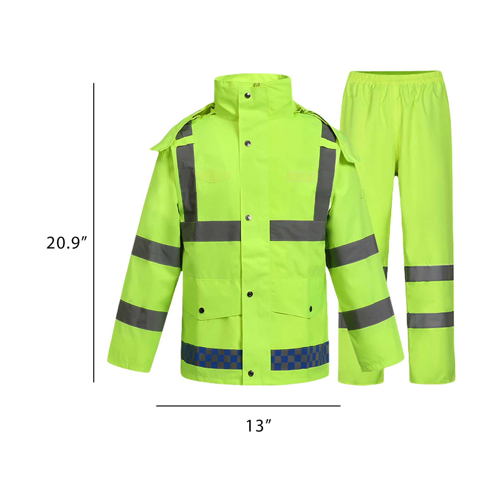 High Visibility Safety Raincoat Suit 4