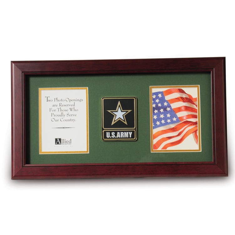 Go Army Medallion 4-Inch by 6-Inch Double Picture Frame 1