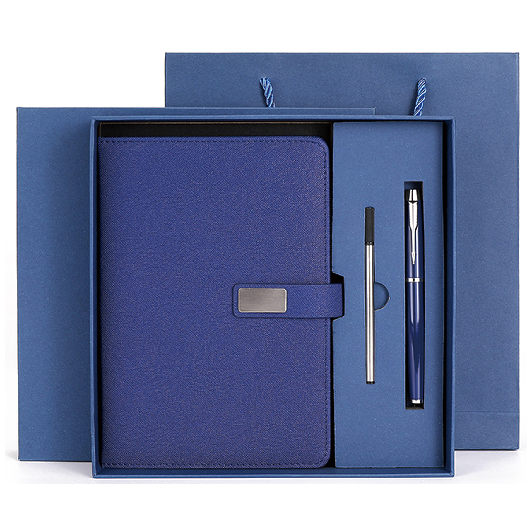 Leather A5 Lined Notebook with Pen Set 6