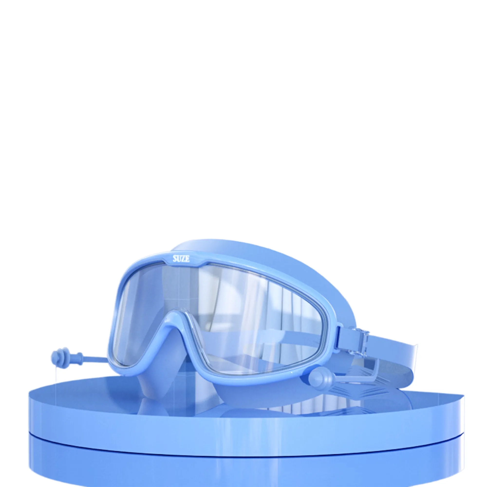 MOQ100 Large Frame Swim Goggles with Earplugs 2