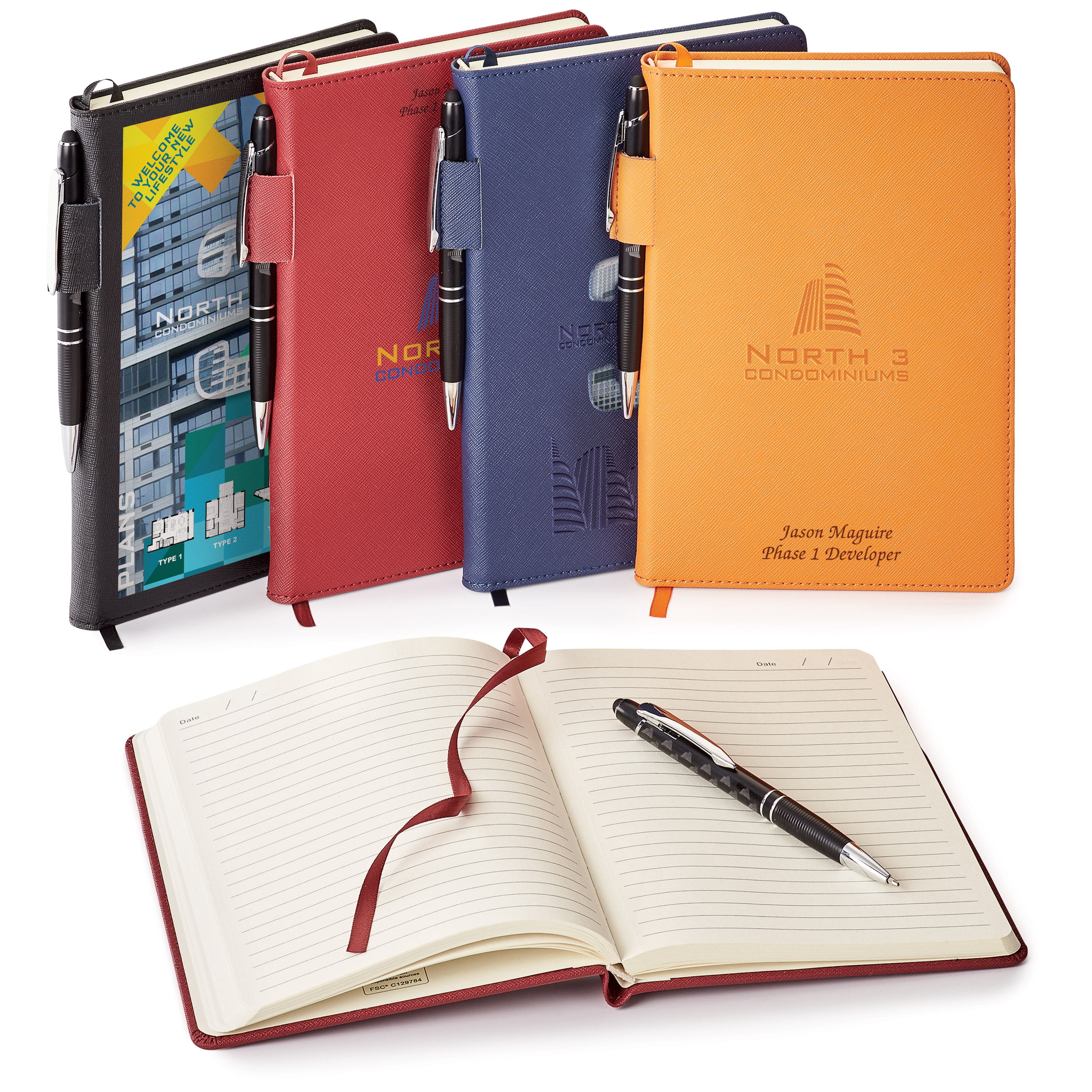 Genuine leather non-refillable journal kit 1