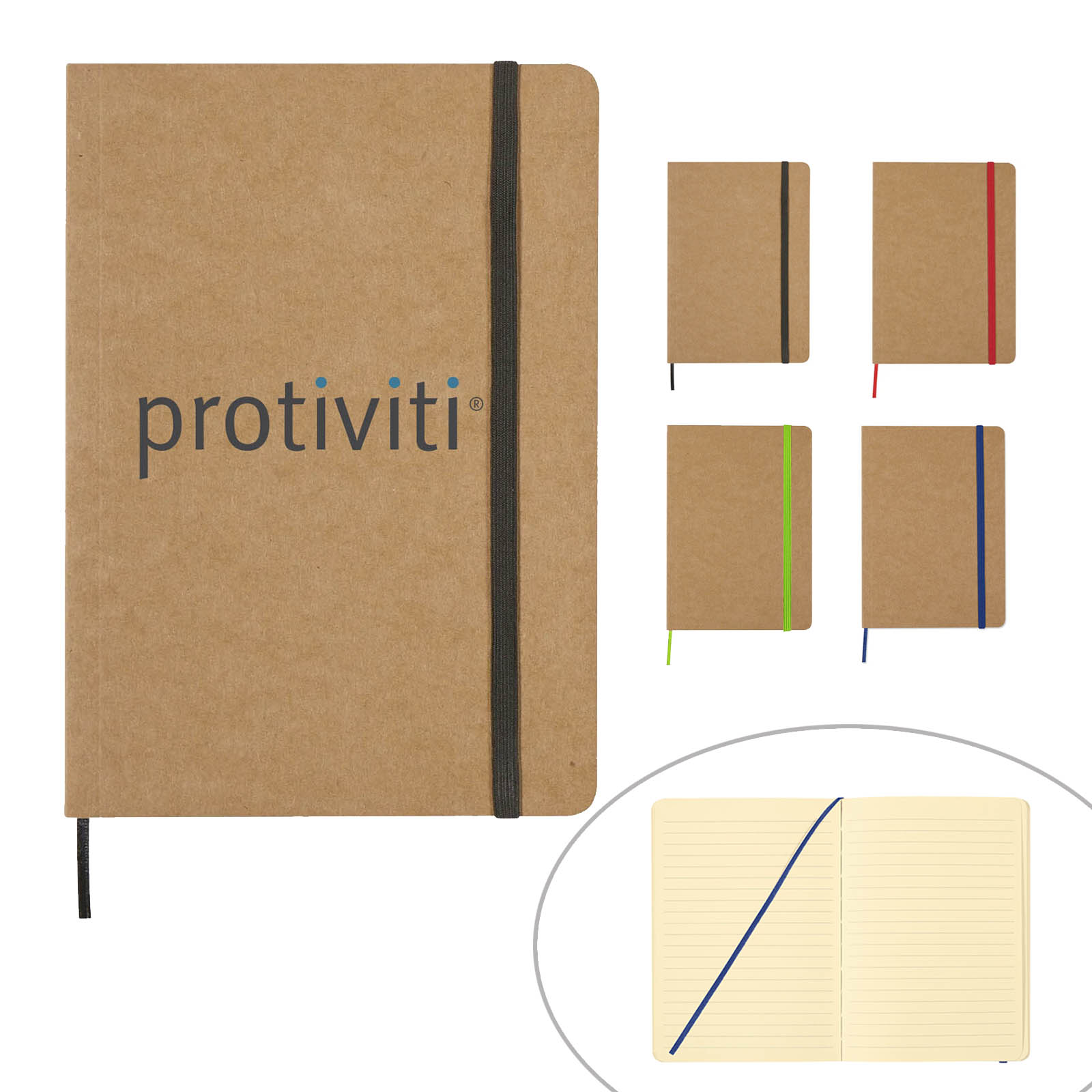 Eco Notebook with Recycled paper and strap 6