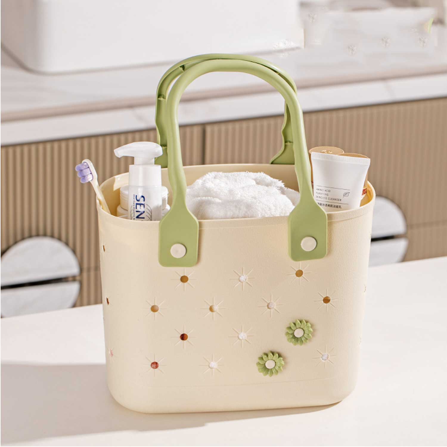 Mesh Shower Caddy - Portable Bathroom Organizer w/ Handle 5