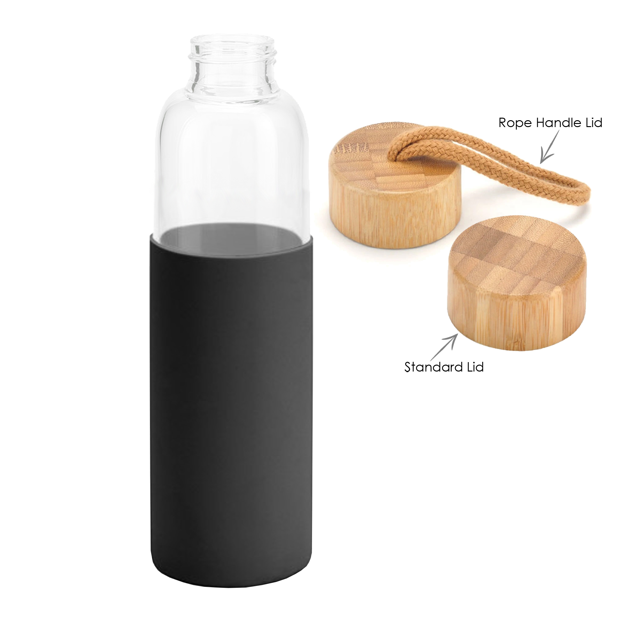Honya Glass Drink Bottle with Sleeve 10