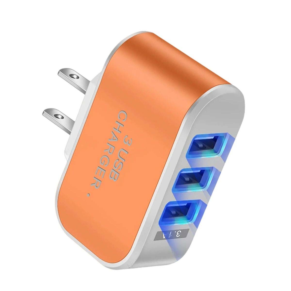Portable LED USB Charger with Three Outlets 9