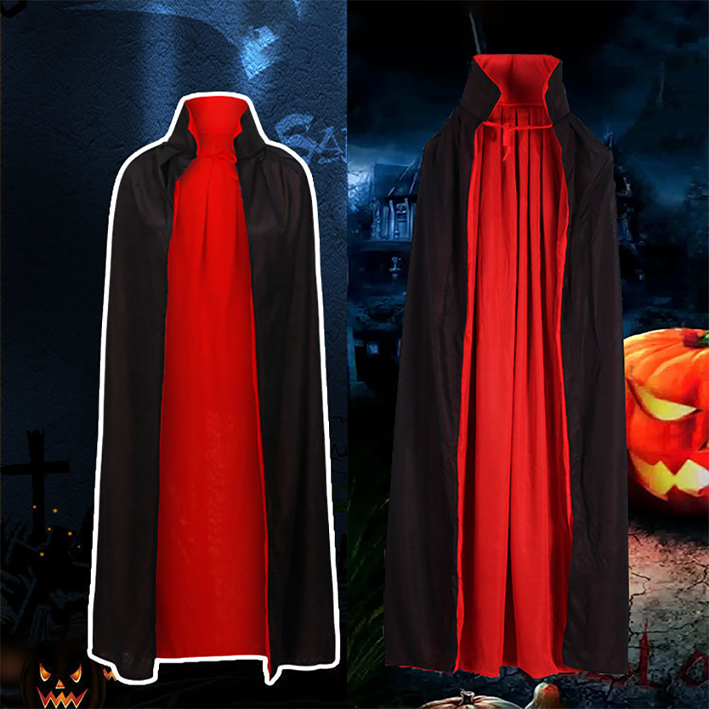 Halloween Black And Red Double Sided Cloak 3