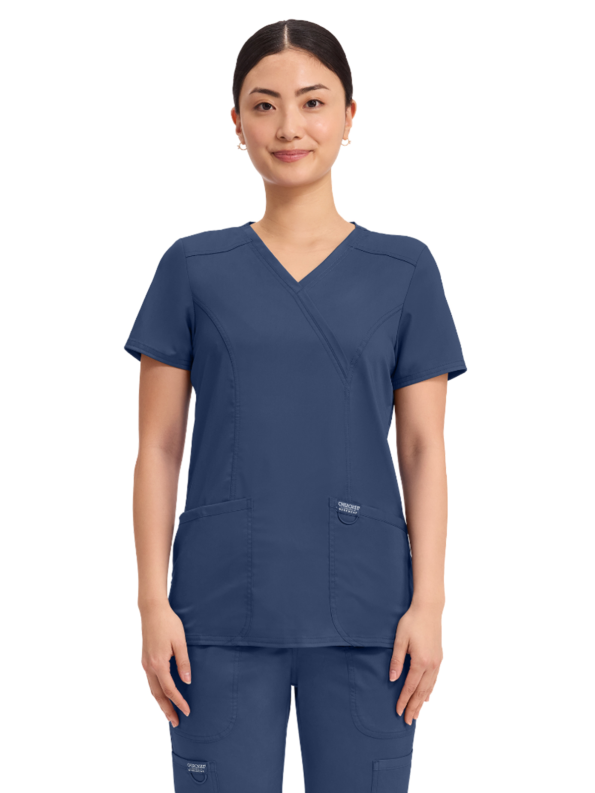 Cherokee - Workwear Revolution - Women's 2-Pocket Mock Wrap Top 57