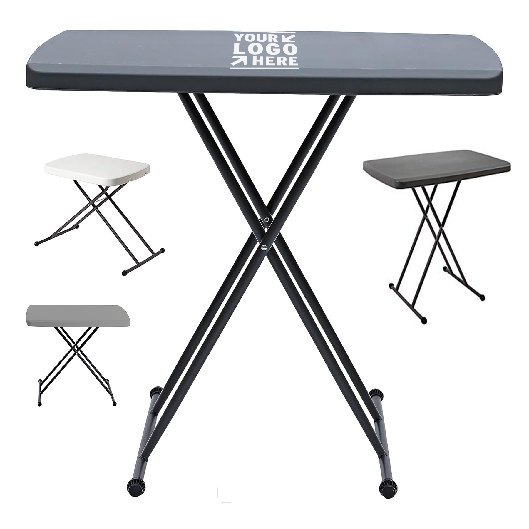  Adjustable Foldable Indoor Outdoor Charcoal Commercial Grade Personal Folding Table 2