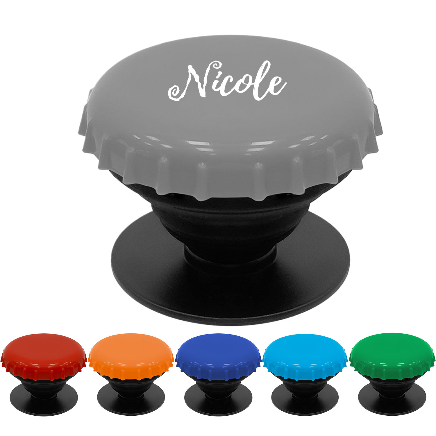 Bottle cap mobile phone holder 4