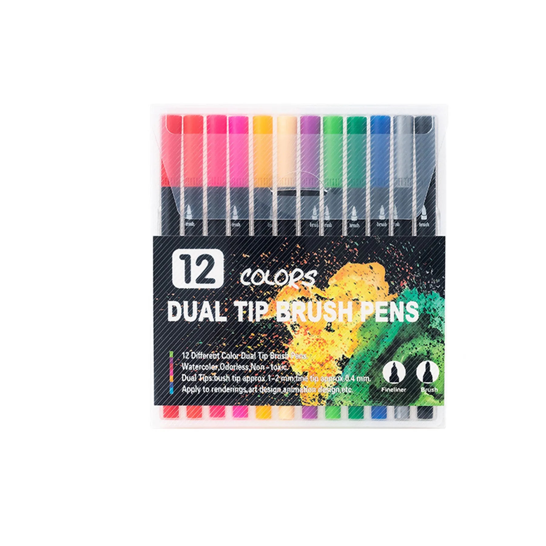 12 Dual Markers Brush Pens 2