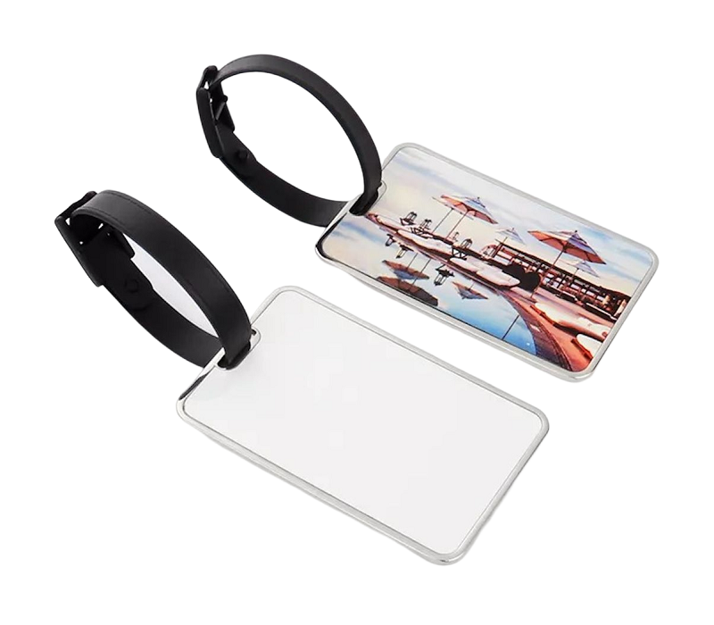 Zinc Alloy Luggage Tag with Adjustable Strap 1