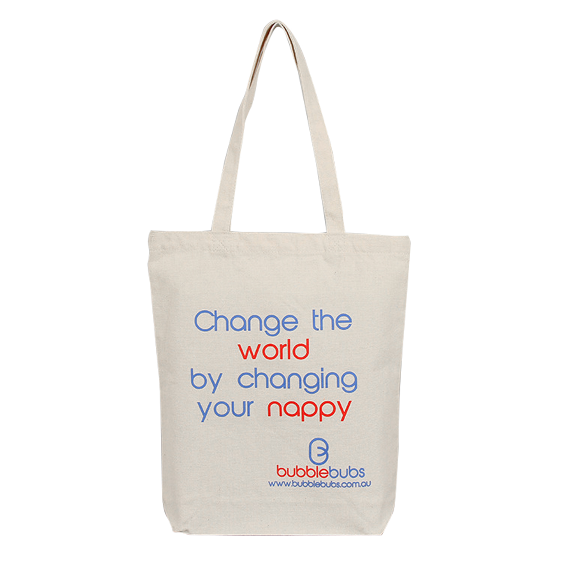 Vertical Natural Colored Canvas Handbag 2