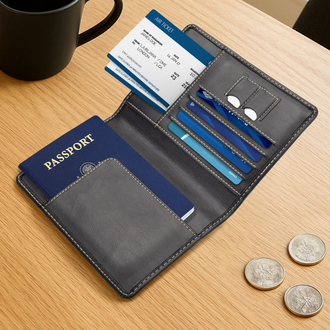 Gallen Cactus Leather Travel Passport Holder & Wallet 13