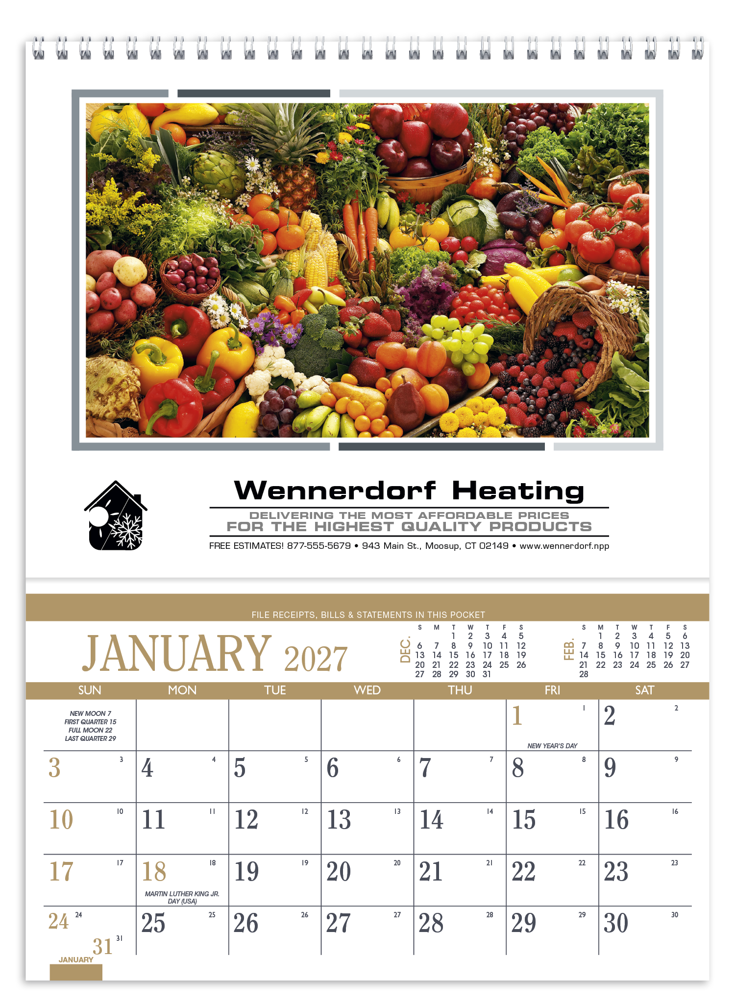 Triumph® Calendars Recipe Pocket Calendar 52
