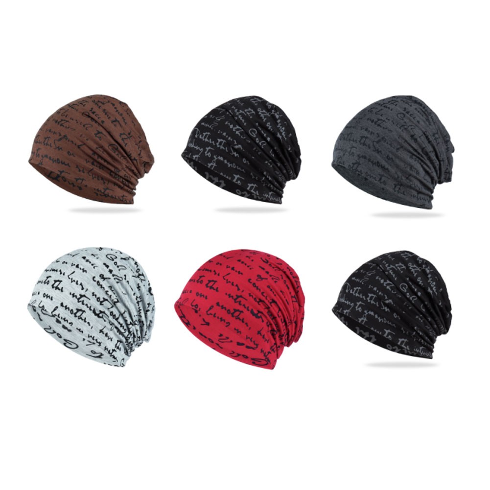 Spring Autumn Printed Alphabet Hip Pop Knitted Beanie Hat 2