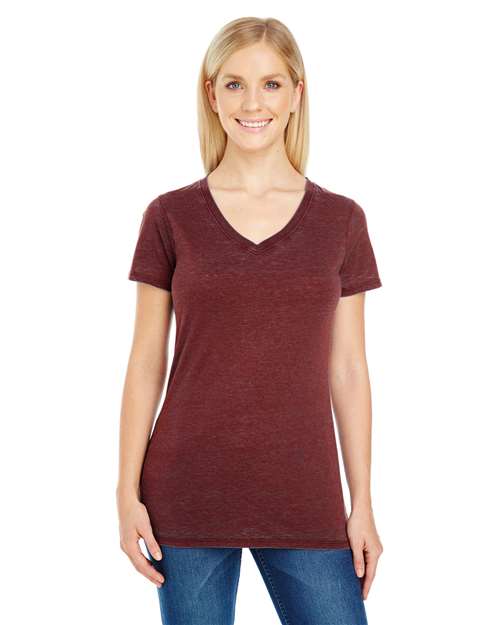 Women's Cross Dye V-Neck T-Shirt - 215B 13