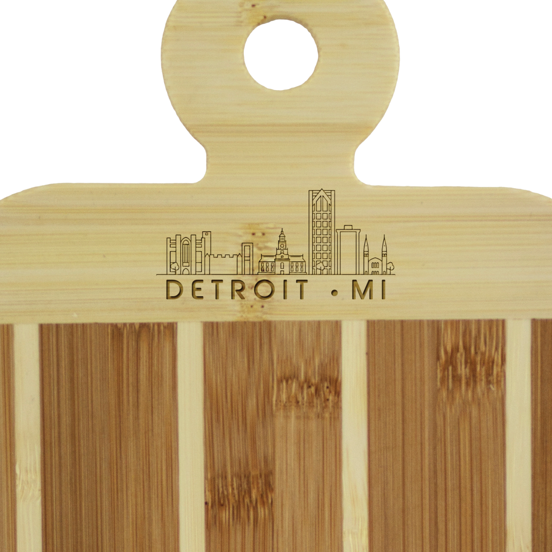 Striped Paddle City Skyline Board - Detroit 2