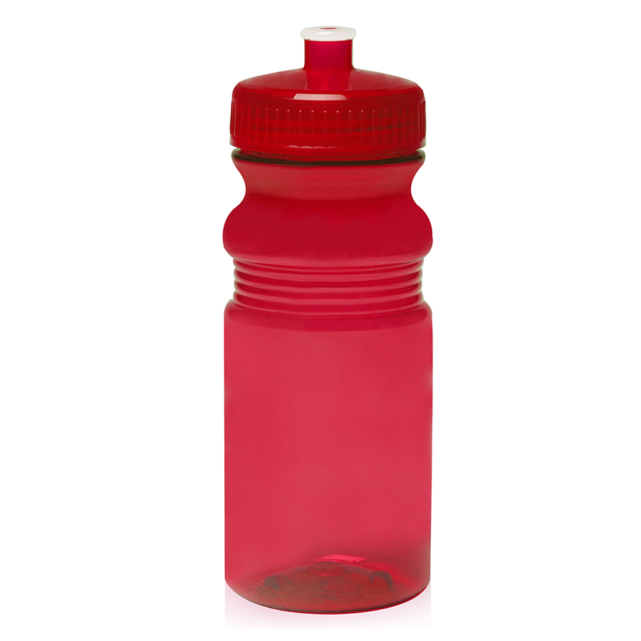 Plastic Bike Water Bottle - Push Cap, 20 oz. 6