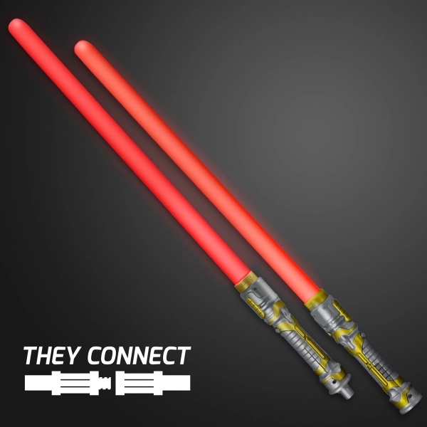 Double Sided Swords Sabers with Red LEDs and Sounds 3