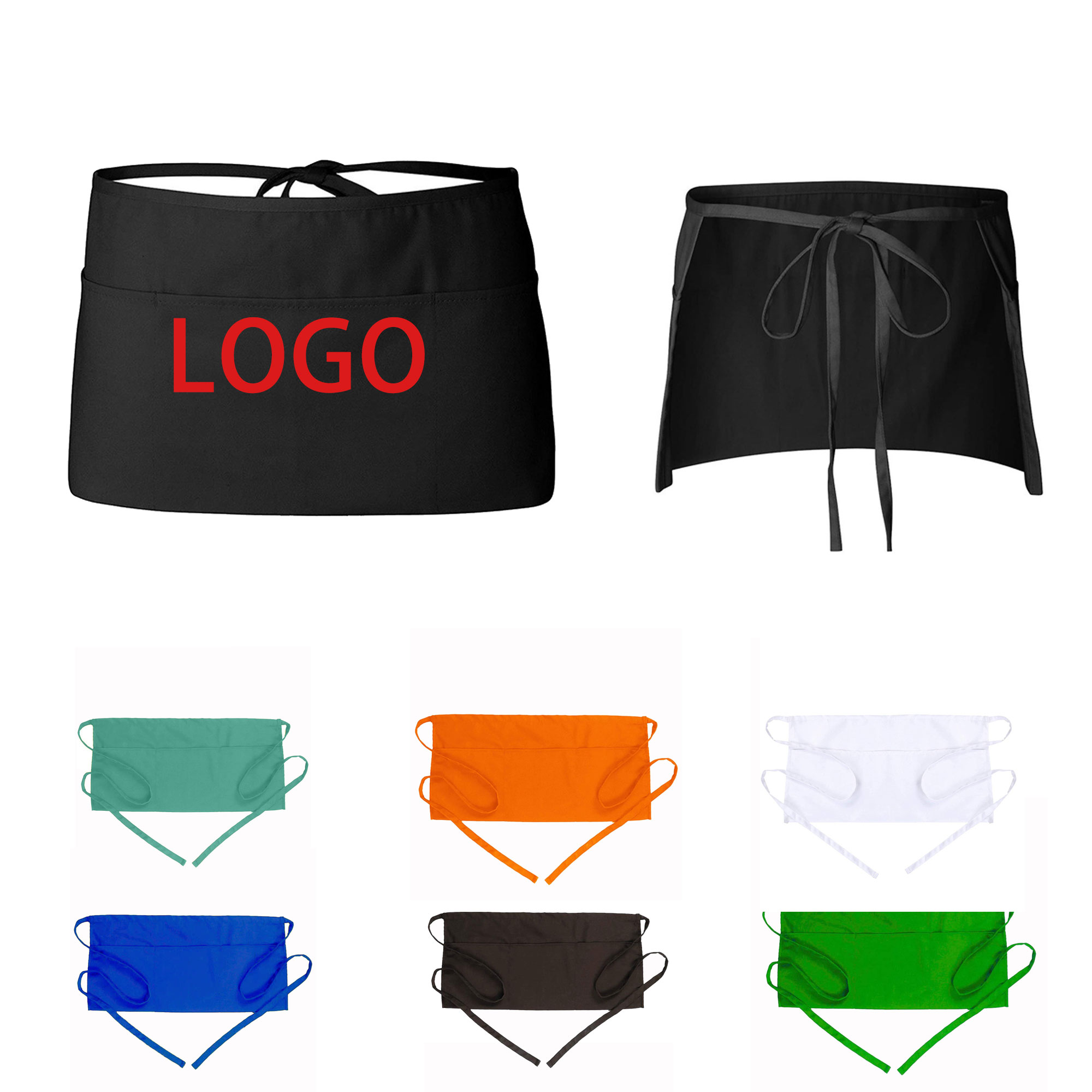 Short custom-made 3-pocket apron 2