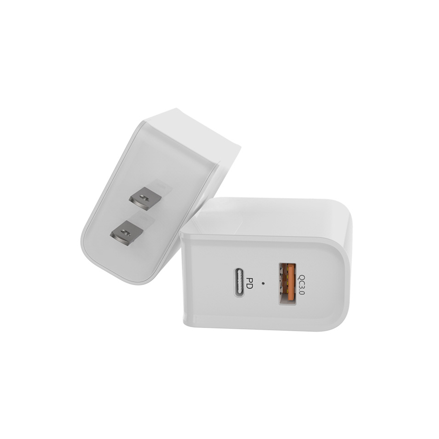 Dual Port Quick Charging Wall Charger - PD 30W + QC3.0 6