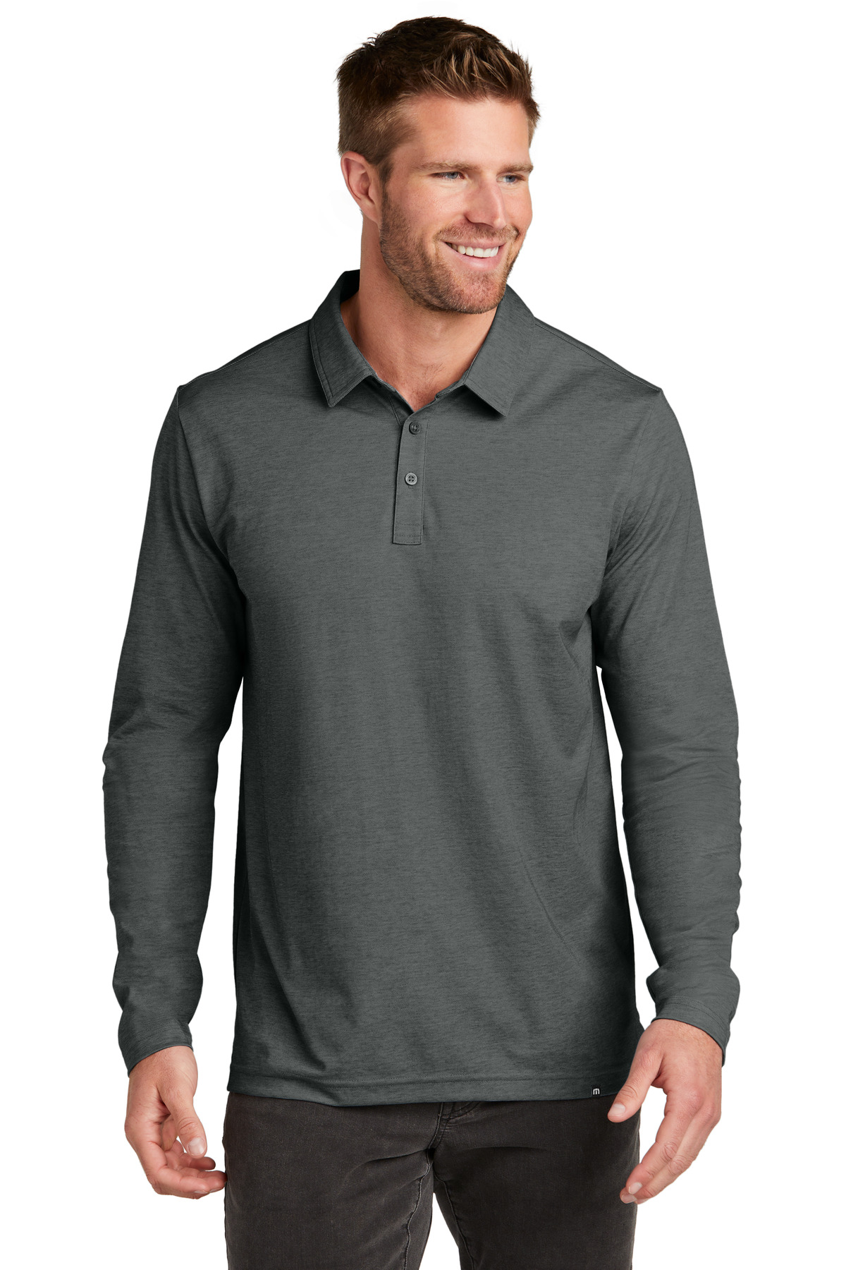 TravisMathew Oceanside Heather Long Sleeve Polo TM1MZ343 12