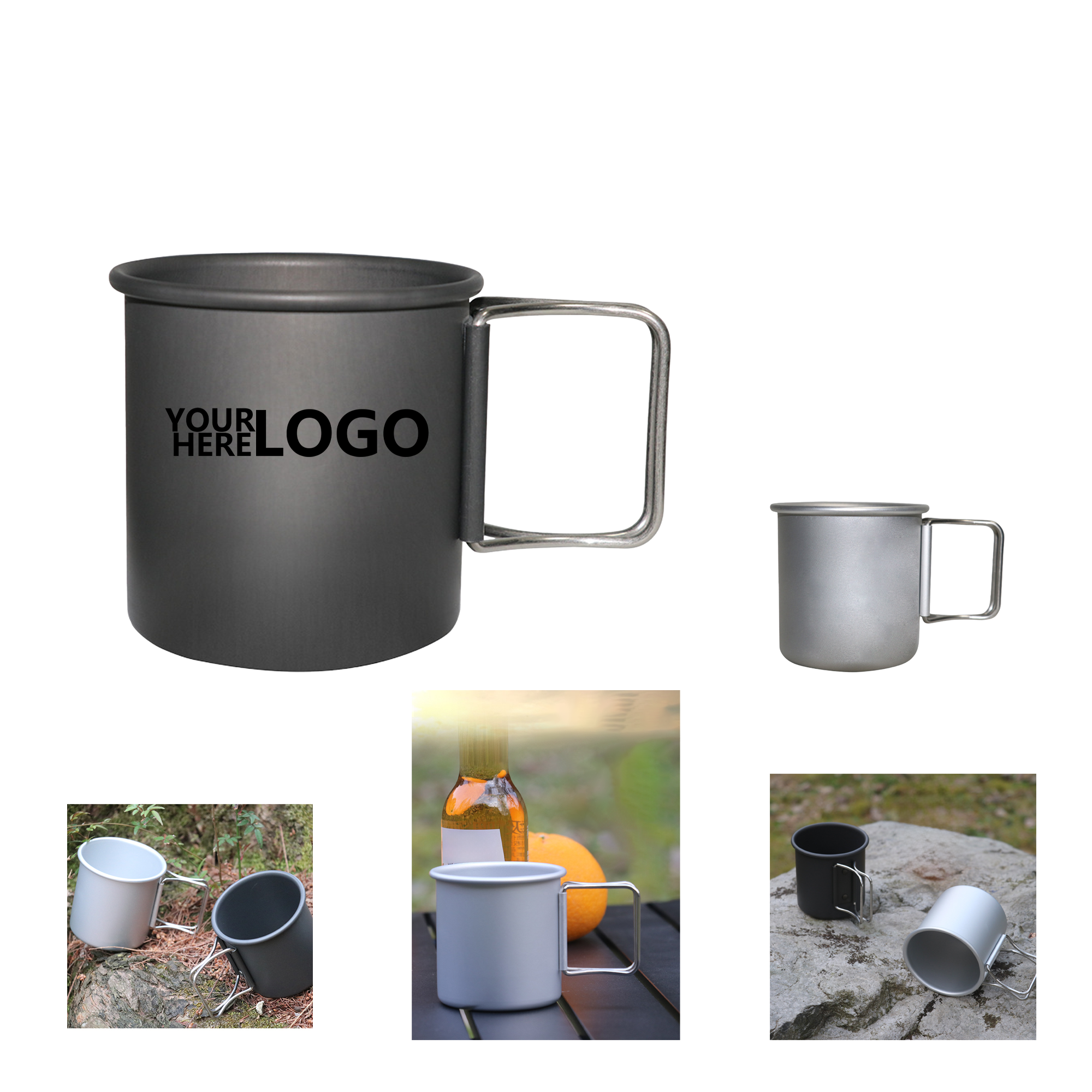 Collapsible Aluminum Outdoor Cup with Retractable Handle 2