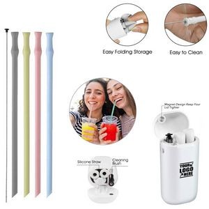 Telescope Metal Straw With Bottle Opener And Mini Brush 30
