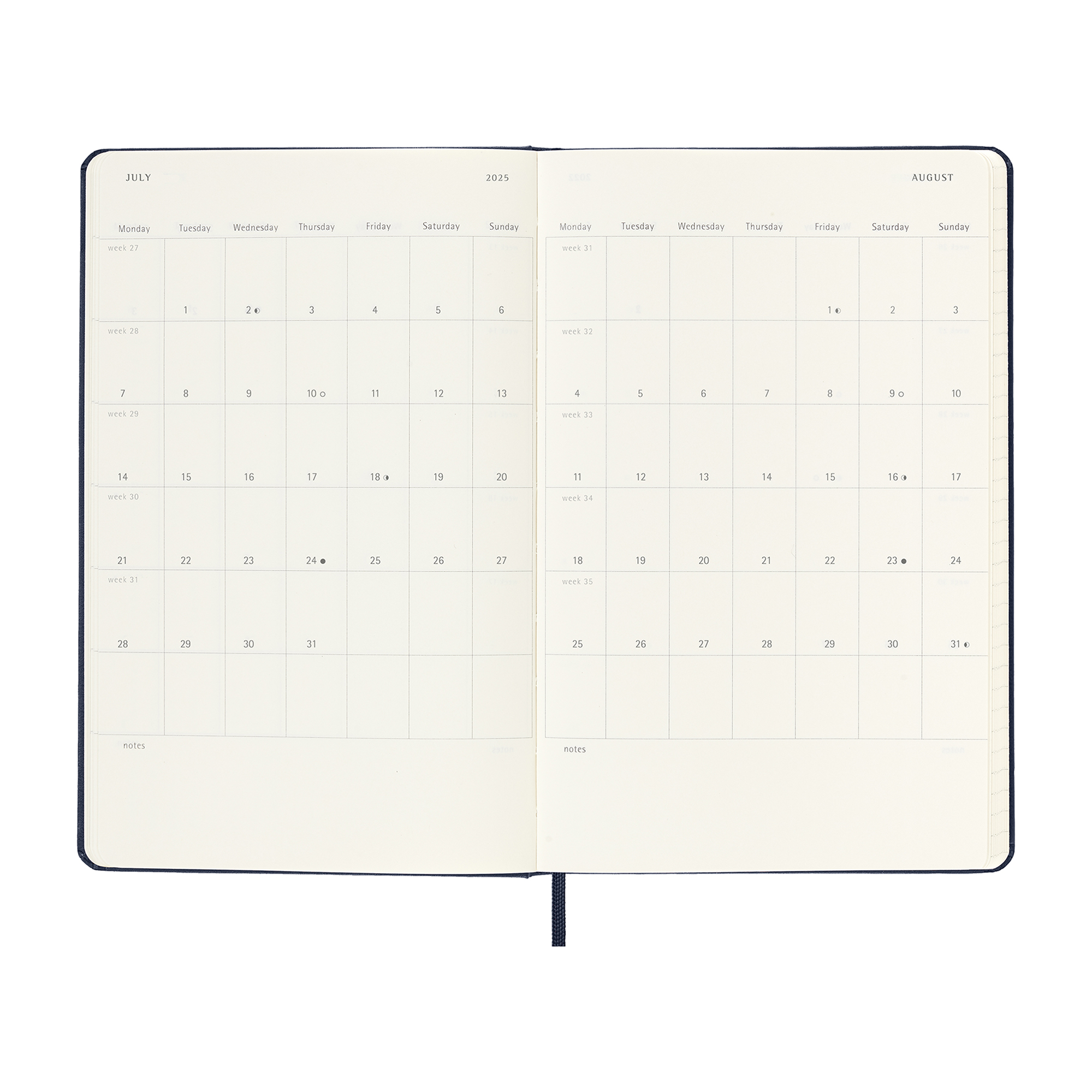 Hard Cover Large 12-Month Daily 2025 Planner