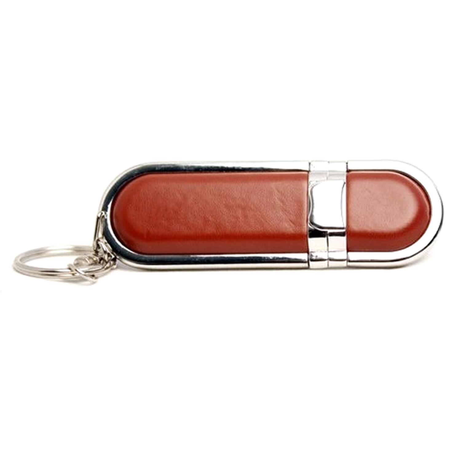 Nez Leather USB Drive with Keychain 6