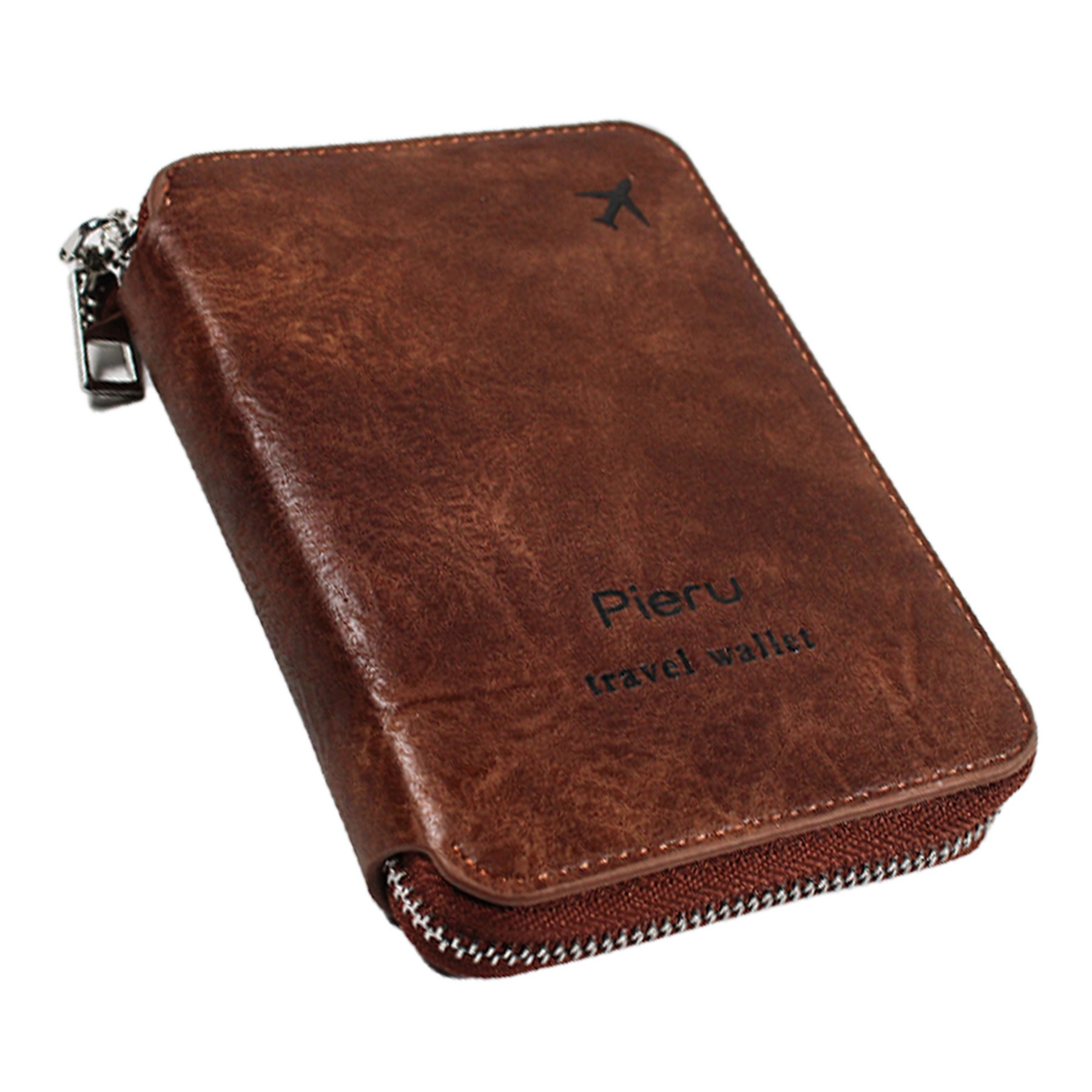 Anti-theft Brush Zipper Passport Bag 3