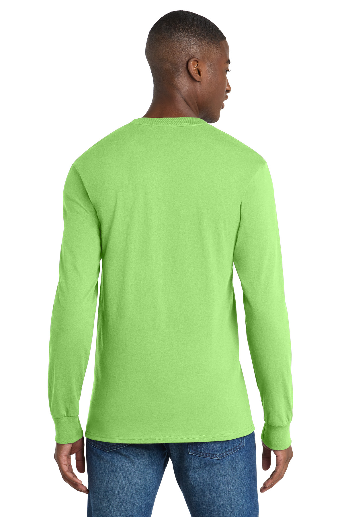 Port & Co Long Sleeve Essential Pocket Tee. PC61LSP 20