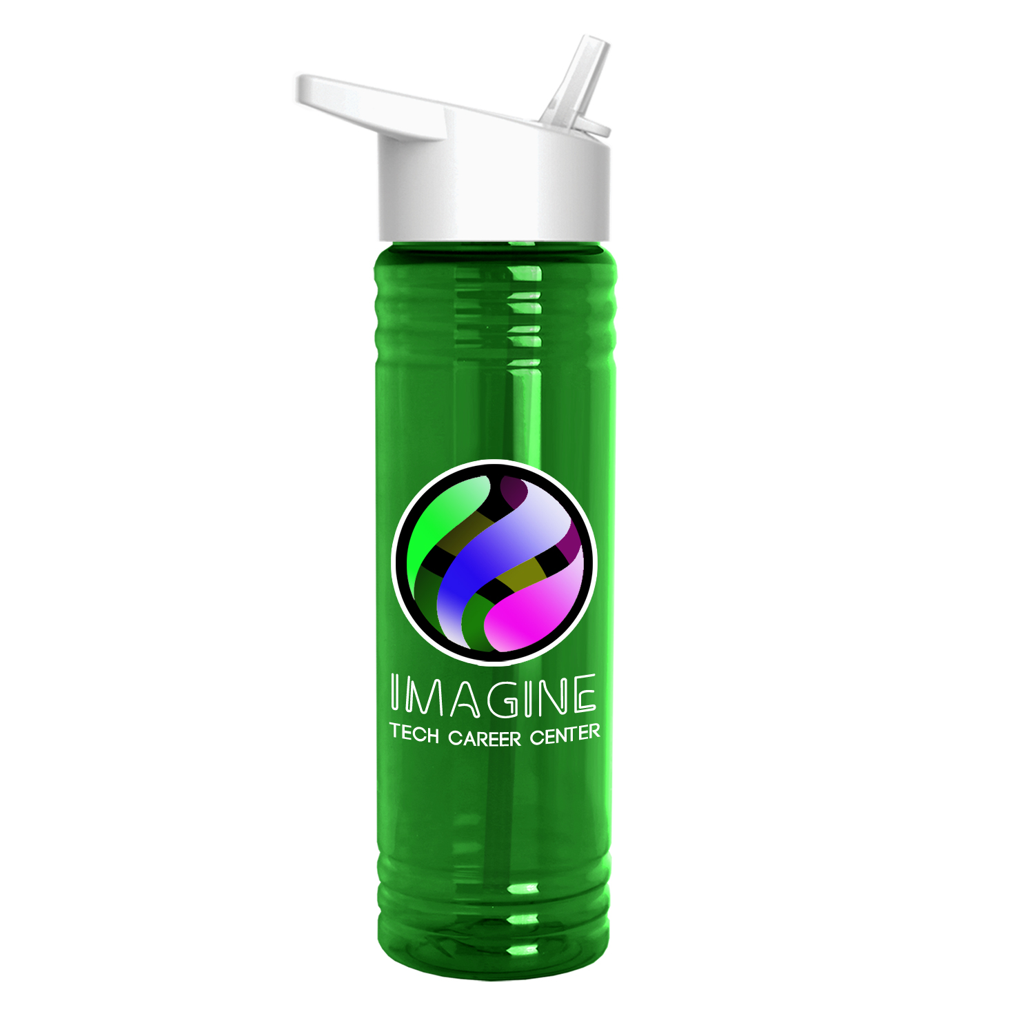 24 oz. Slim Fit Bottle with Flip Straw - Digital 2