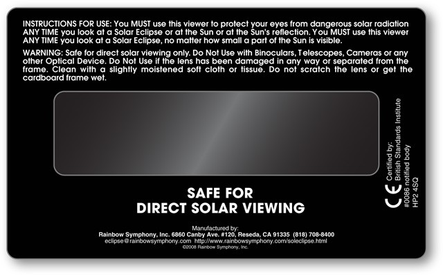 Solar Eclipse Viewer - Custom Imprint 4