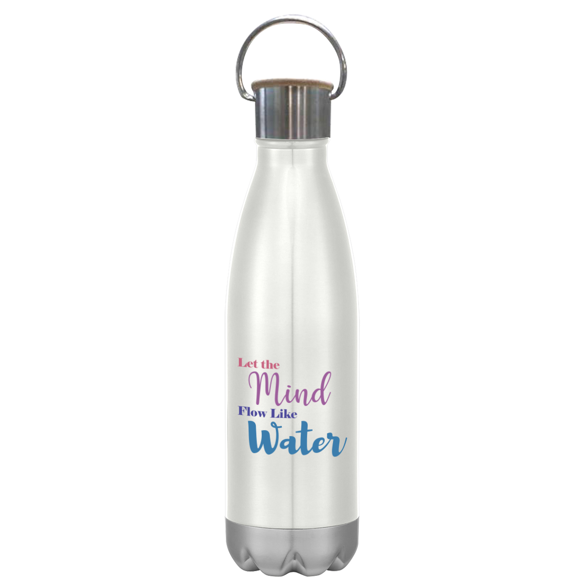 16 Oz. Swiggy Stainless Steel Bottle With Bamboo Lid, custom water bottle with logo imprint 1