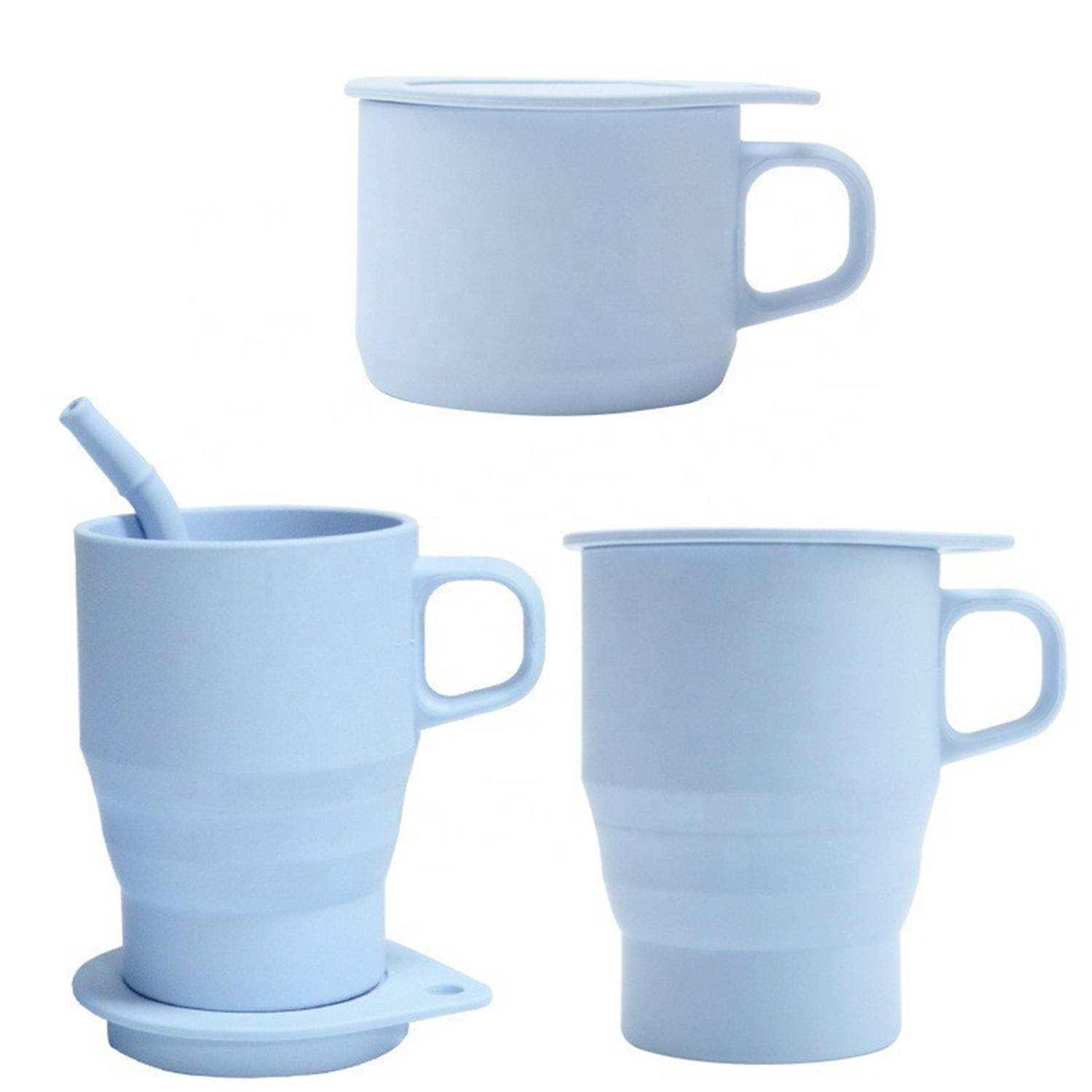Silicone Foldable Cups W/ Straw 7