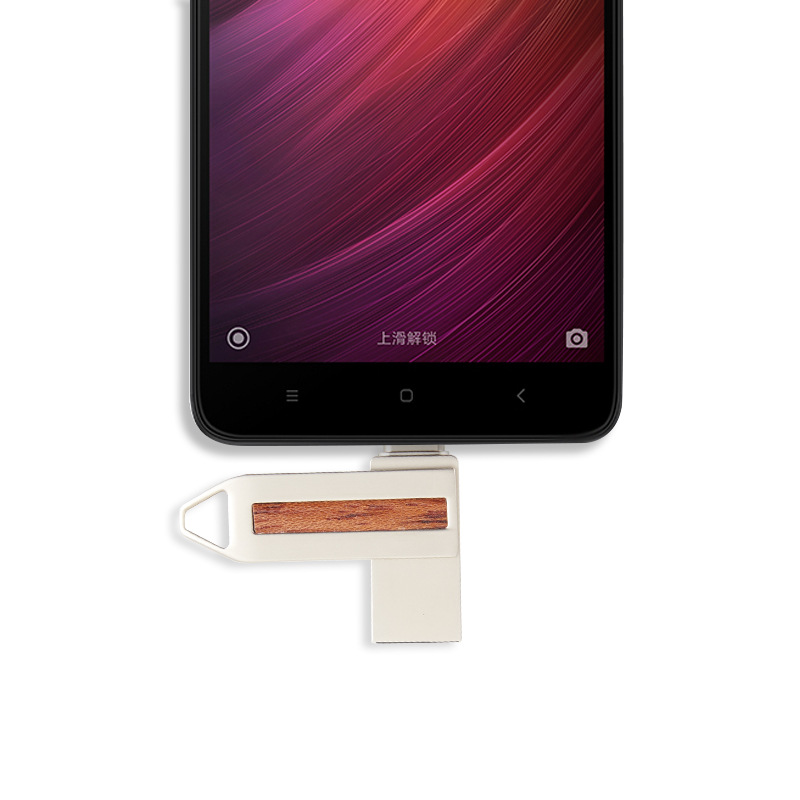 Wooden/Metal Swivel USB Flash Drive2.0 4