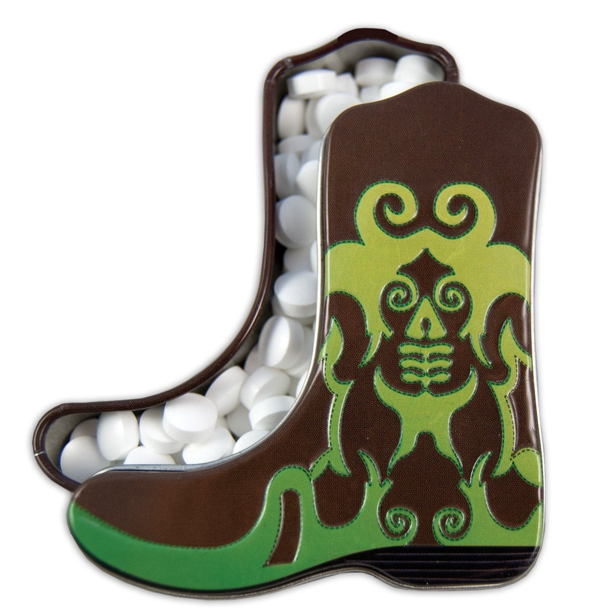 Green Cowboy Boot-Shaped Mint Tin 2