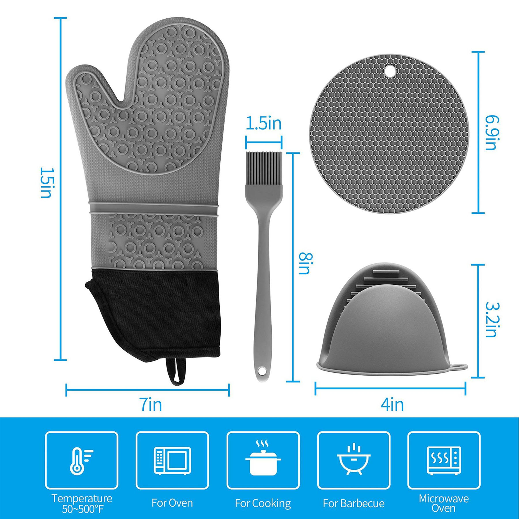6-Piece Set Of Insulated Gloves 3