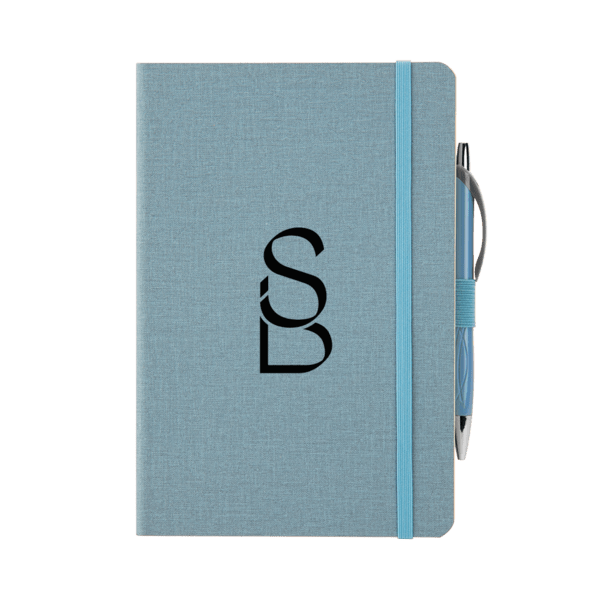 Crosshatch PU Notebook With Pen 19