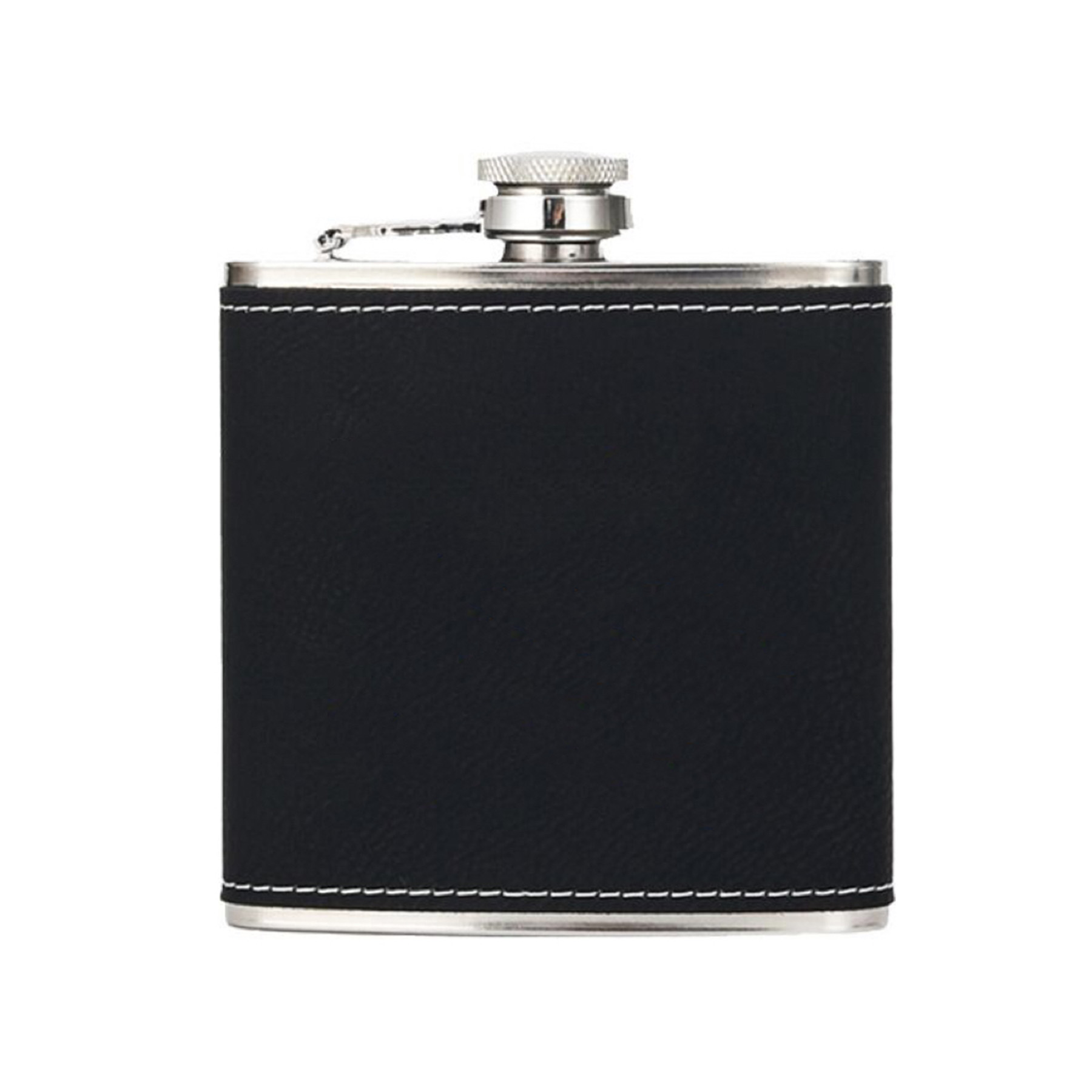 6 oz Stainless Steel Colourful Leatherette Hip Flask 5
