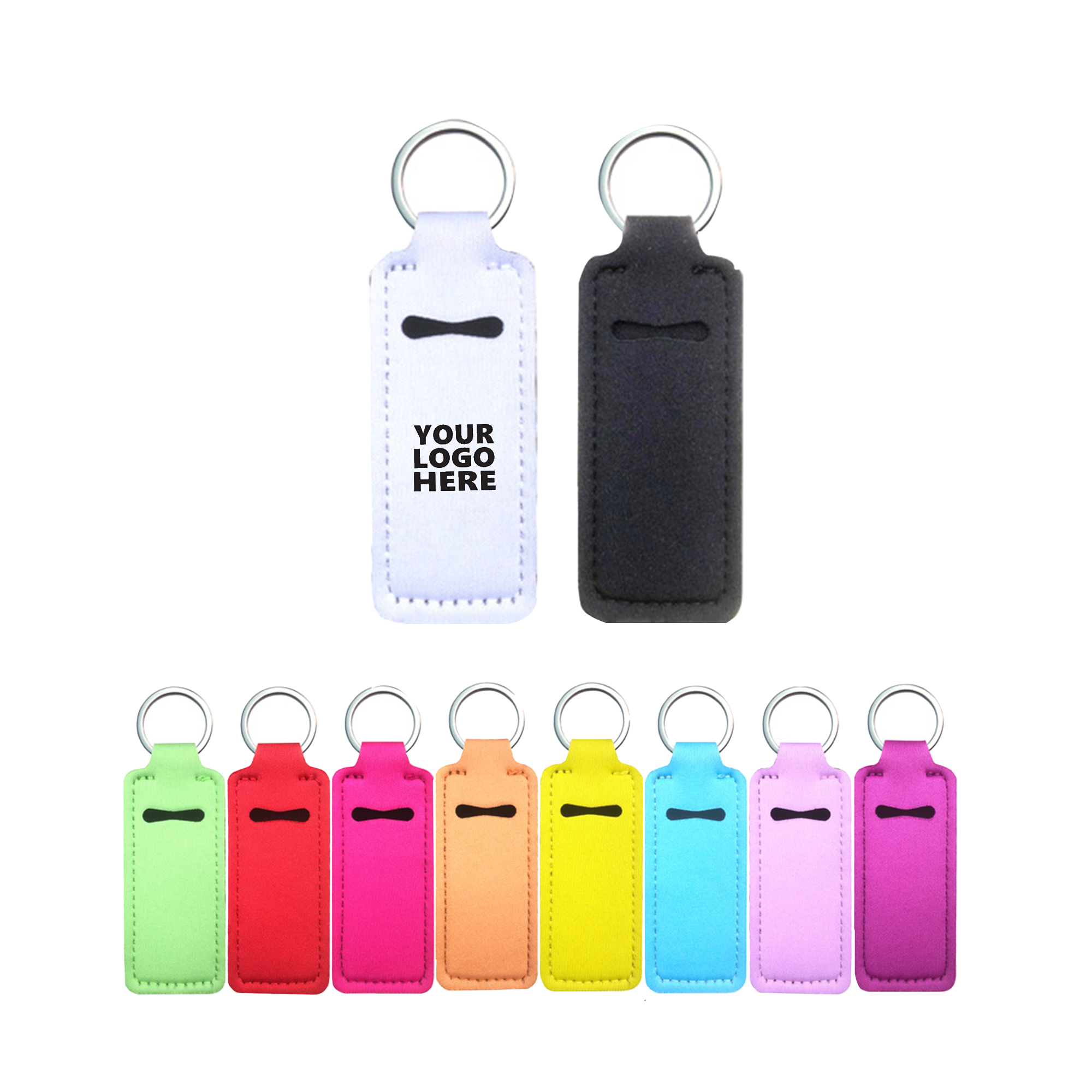 Square Portable Lipstick Case Keychain 3