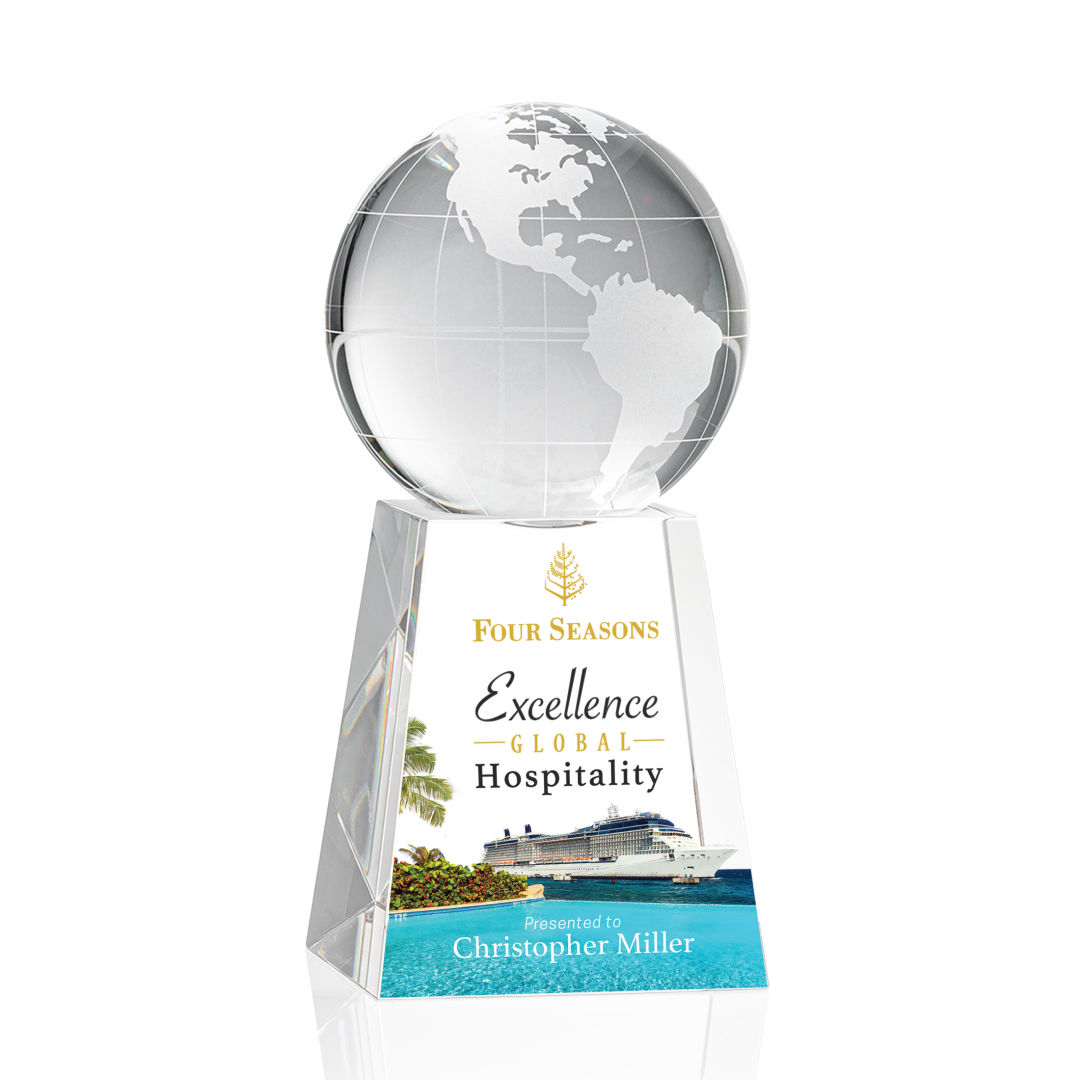 Globe on Tall Base VividPrint™ Award 4