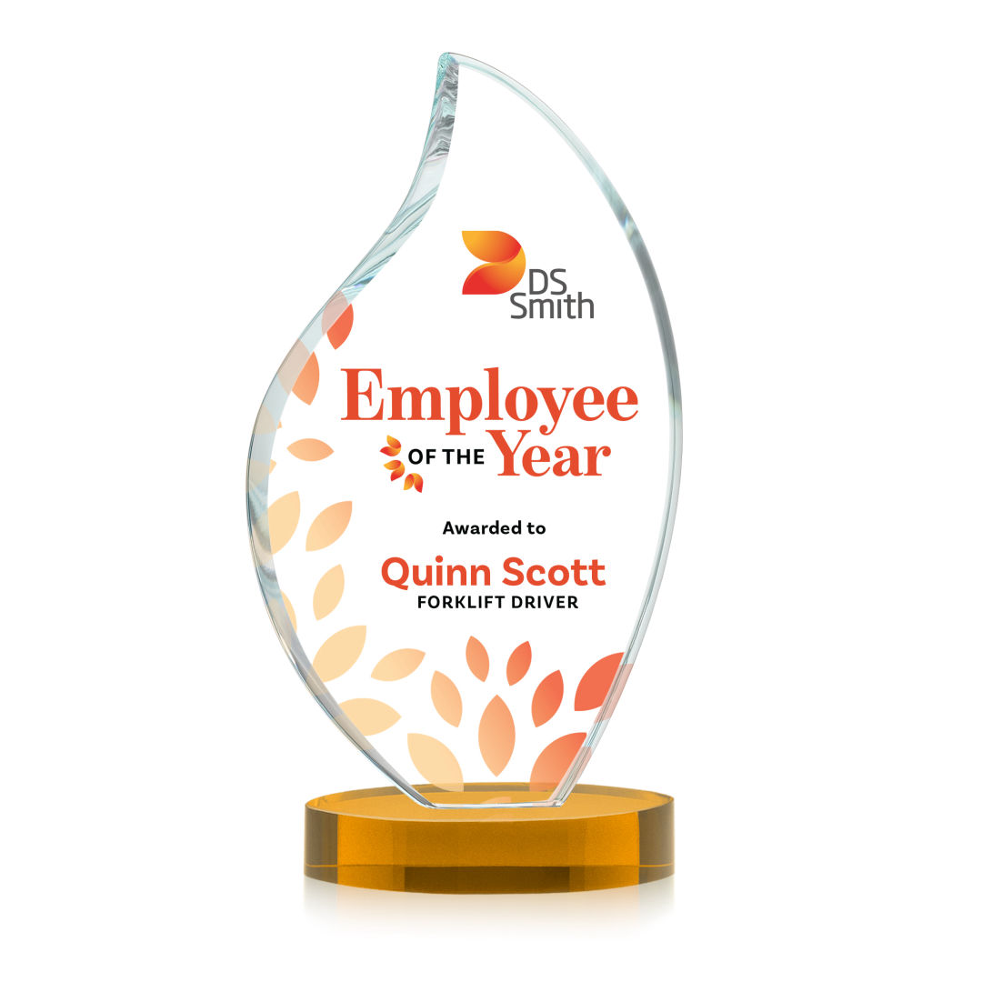 Odessy Flame VividPrint™ Award on Alberton Base - Amber 3