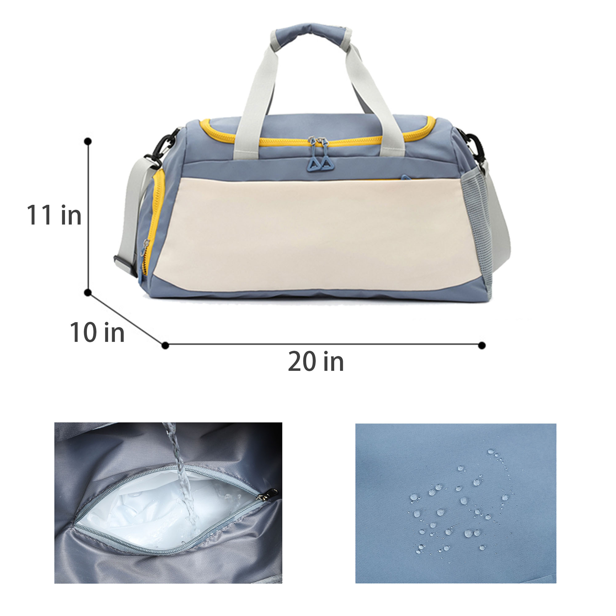 Waterproof Large Capacity Dry Wet Separation Sports Bags 2