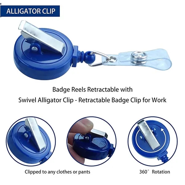Premium Retractable ID & Key-Card Badge Reels Holder 2