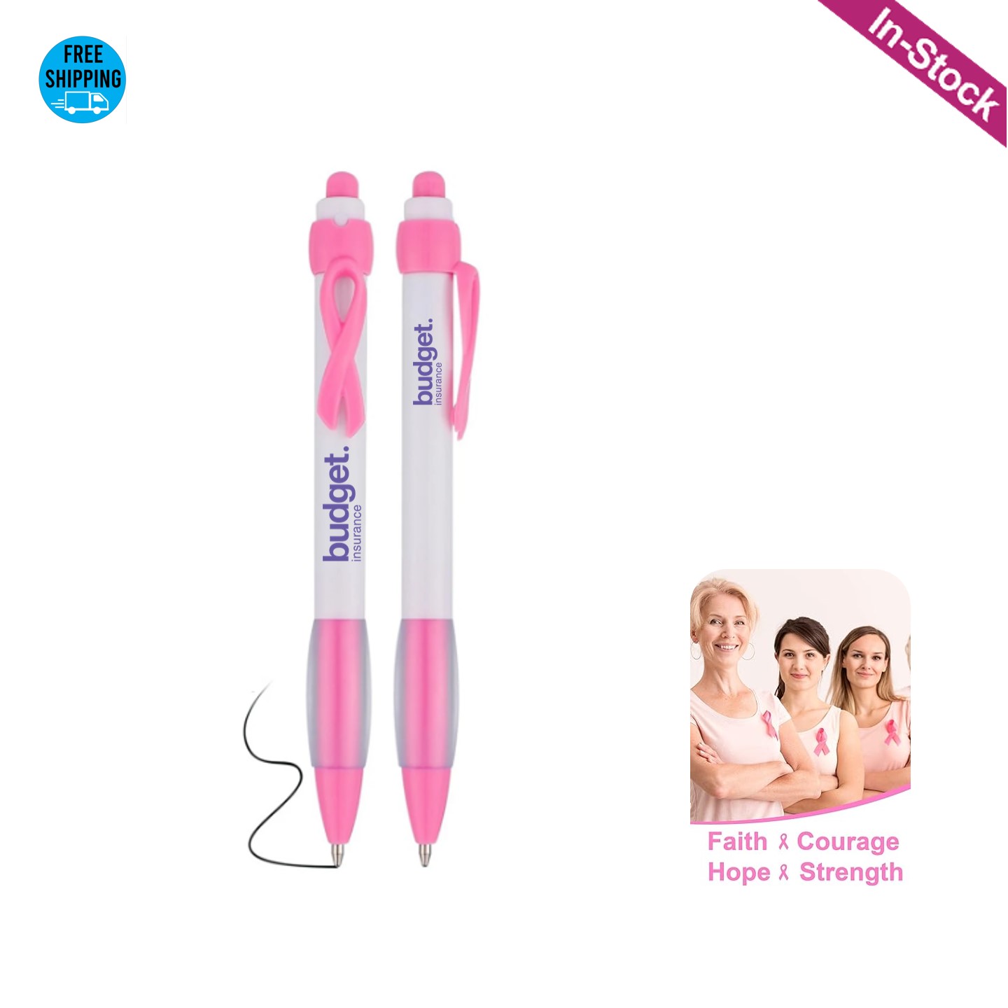 Pink Ribbon Breast Cancer Awareness Pen 1