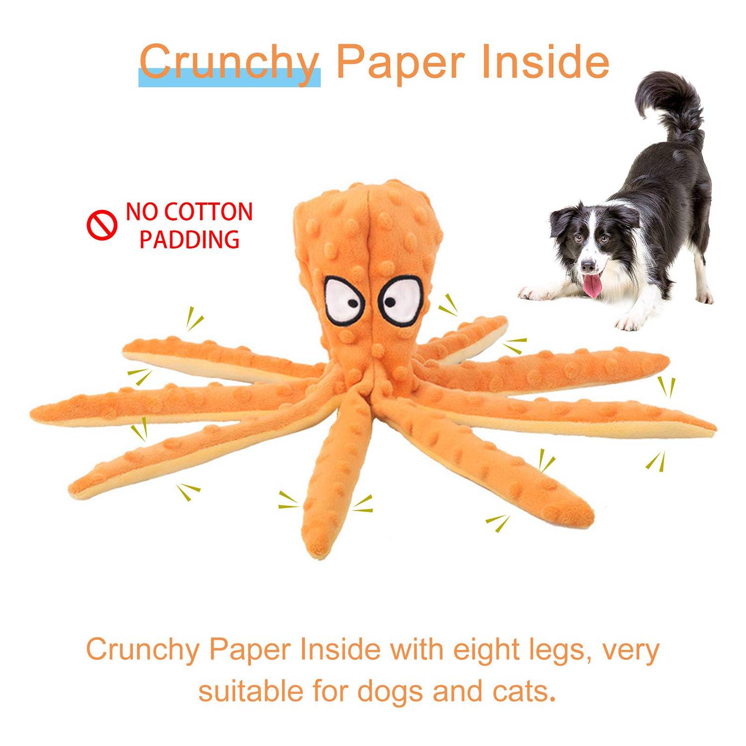Squeaky Octopus Chew Toy For Pet 5