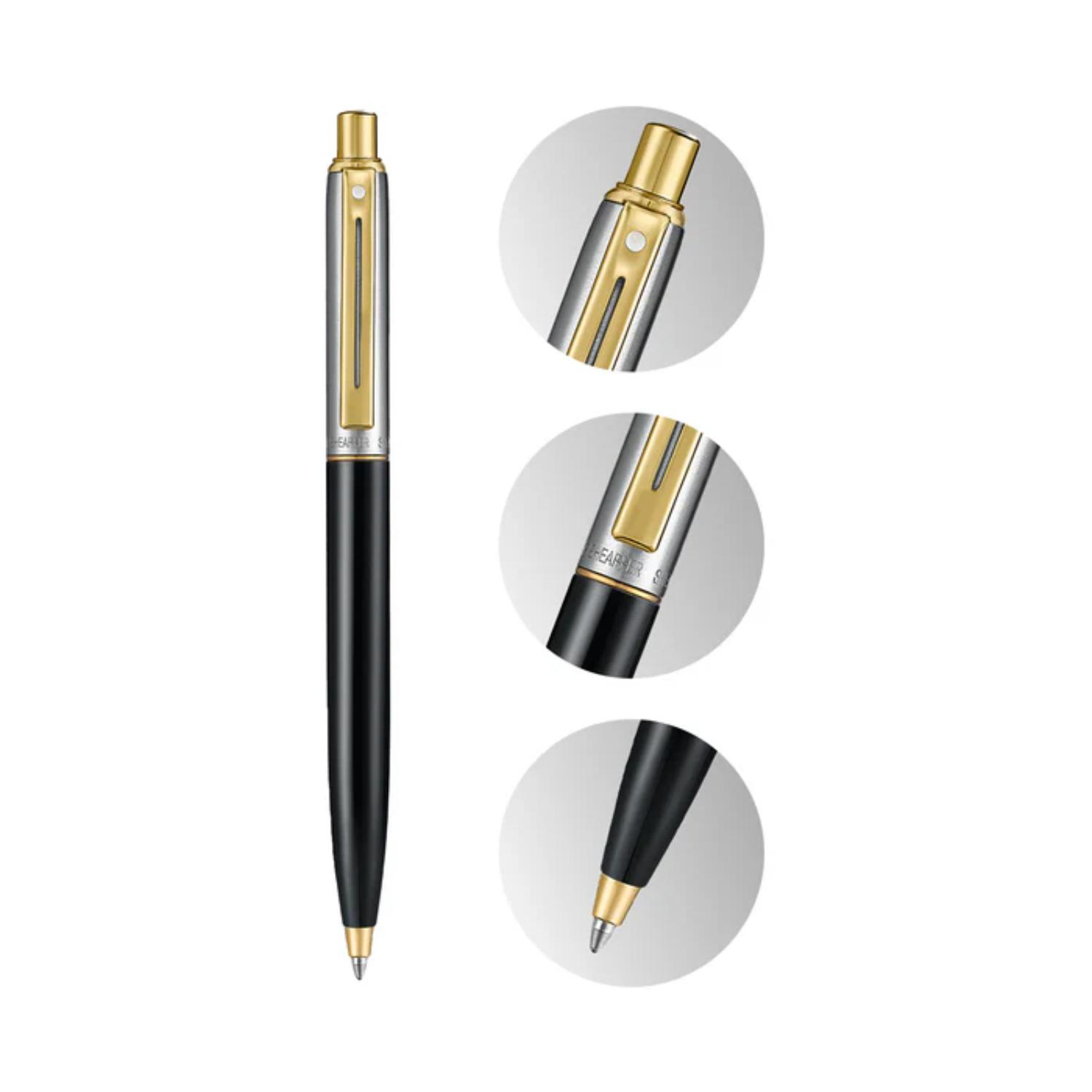 SHEAFFER® Sentinel Metal 335 Glossy Black Gold Trim Executive Ballpoint Pen w/ Gift Box 7